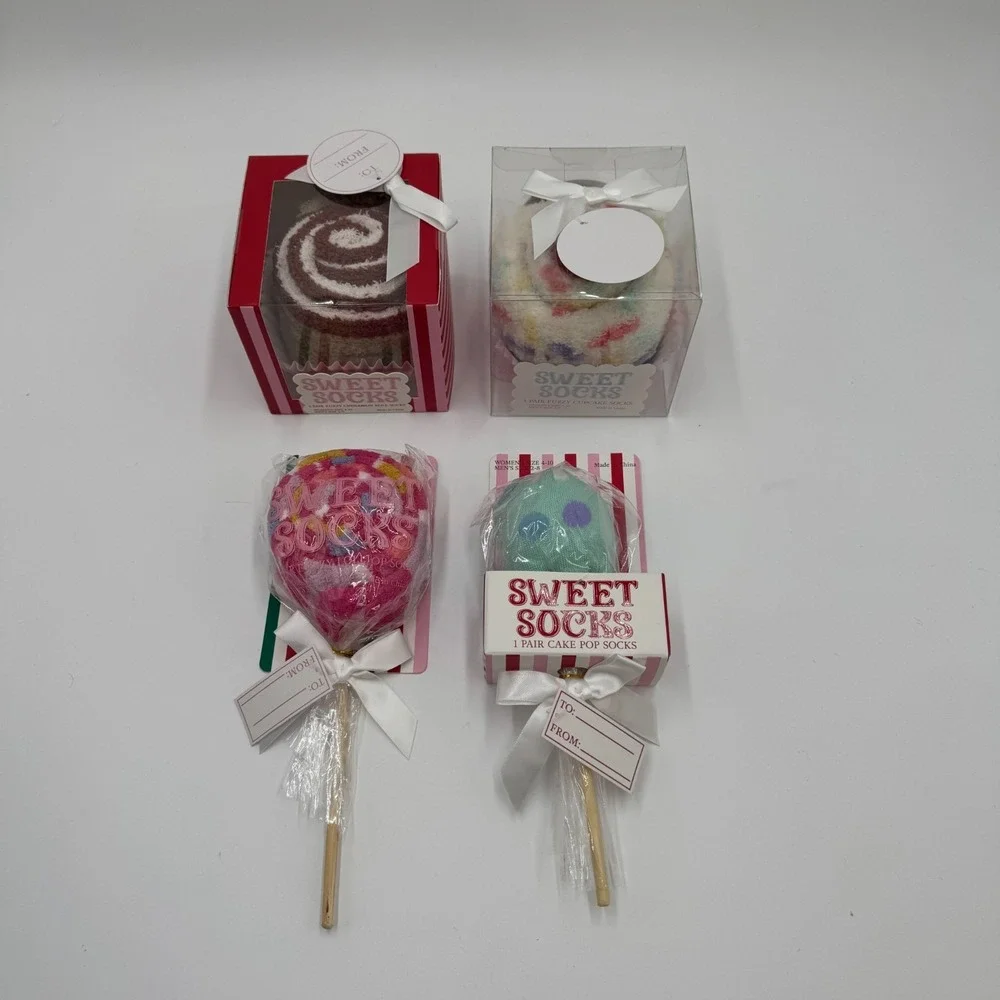 Sweet Socks Dessert Gift Set 4‎ Pair Novelty Socks NEW